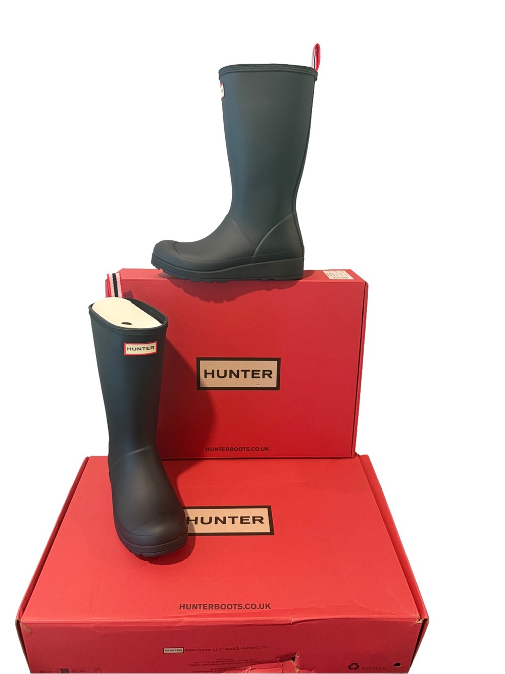 NWT Hunter Women's PLAY™ Tall Rain Boots
Blk Mid Calf Wellies w Pull Tab Size 6 - Picture 10 of 12